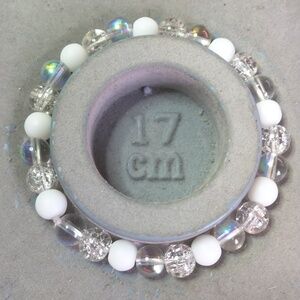 Crystal clear winter glass  bracelet